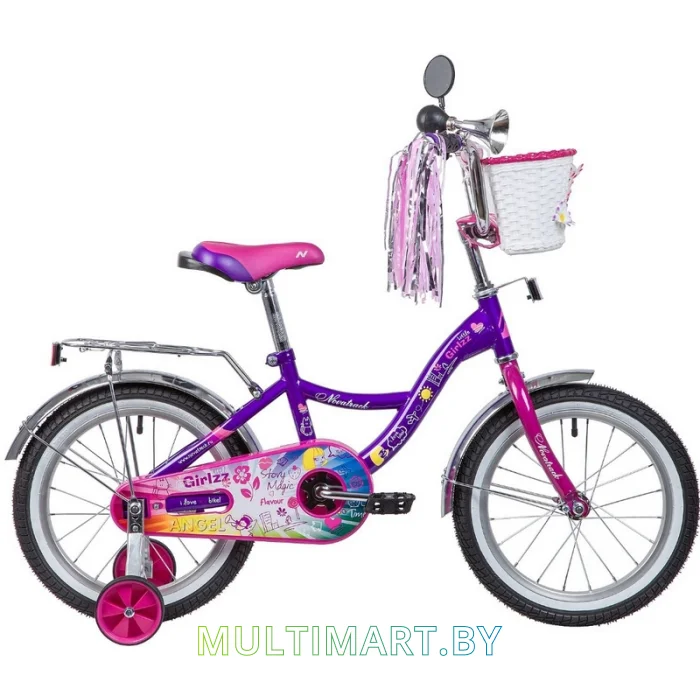 Детский велосипед Novatrack Little Girlzz 167GIRLZZ.VL23 (фиолетовый, 2023)
